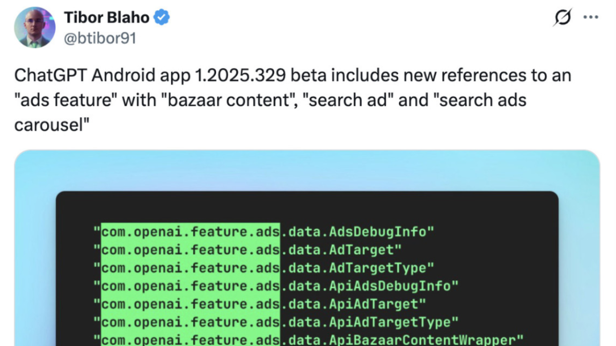 Filtración: Publicidad en ChatGPT, según OpenAI