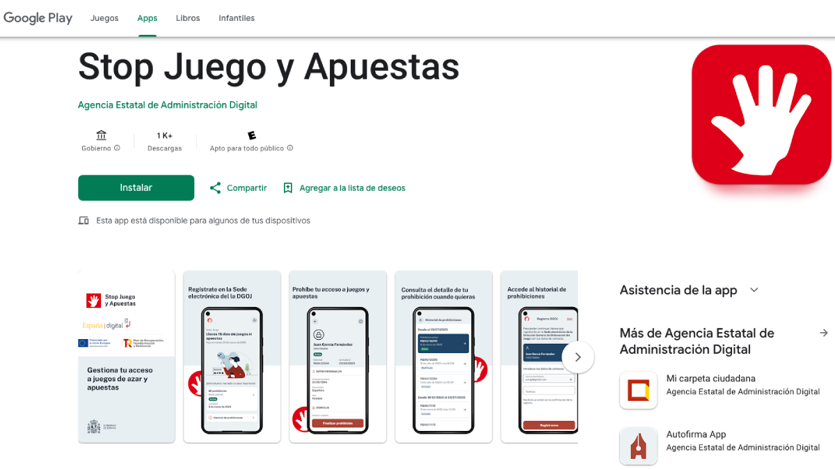 DGOJ lanza app "Stop Juego" para gestionar autoexclusión móvil