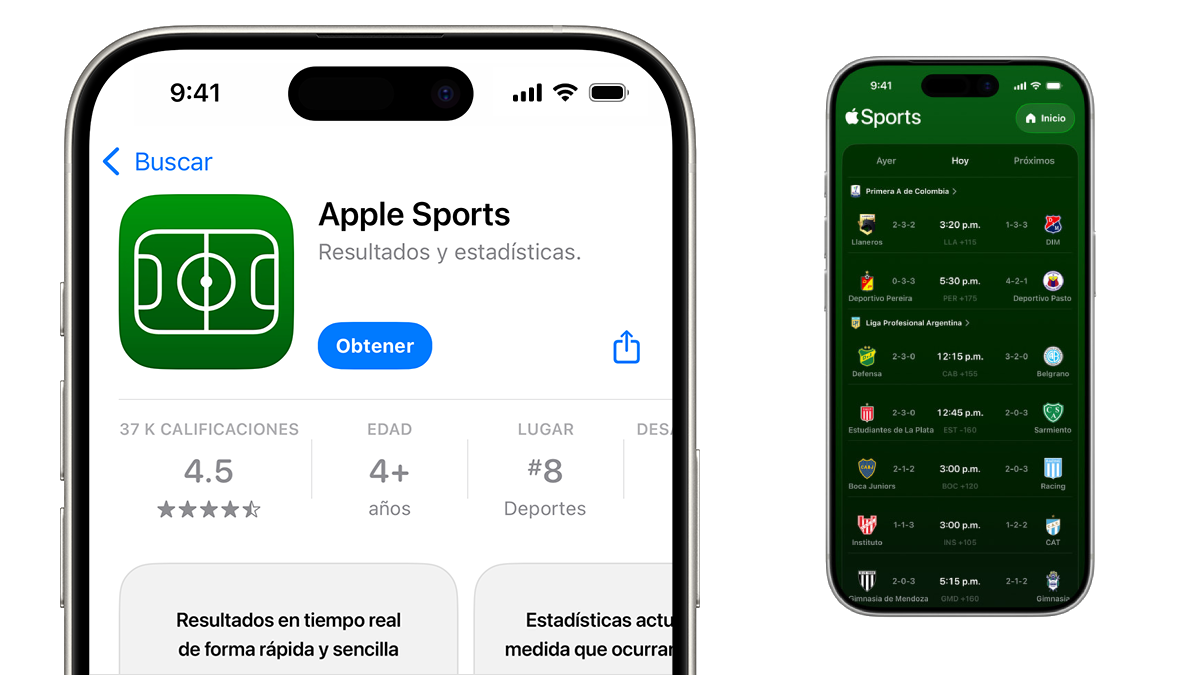 Apple Sports llega a 36 mercados de LATAM con ligas sudamericanas