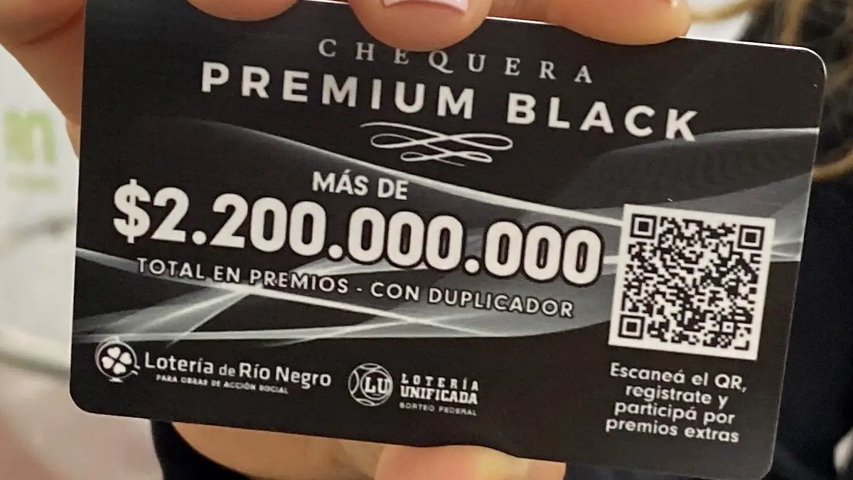 La Lotería de Río Negro lanza la Chequera Premium Black 2026