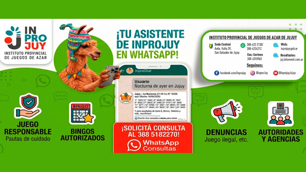 InProJuy lanza un chatbot para el juego responsable