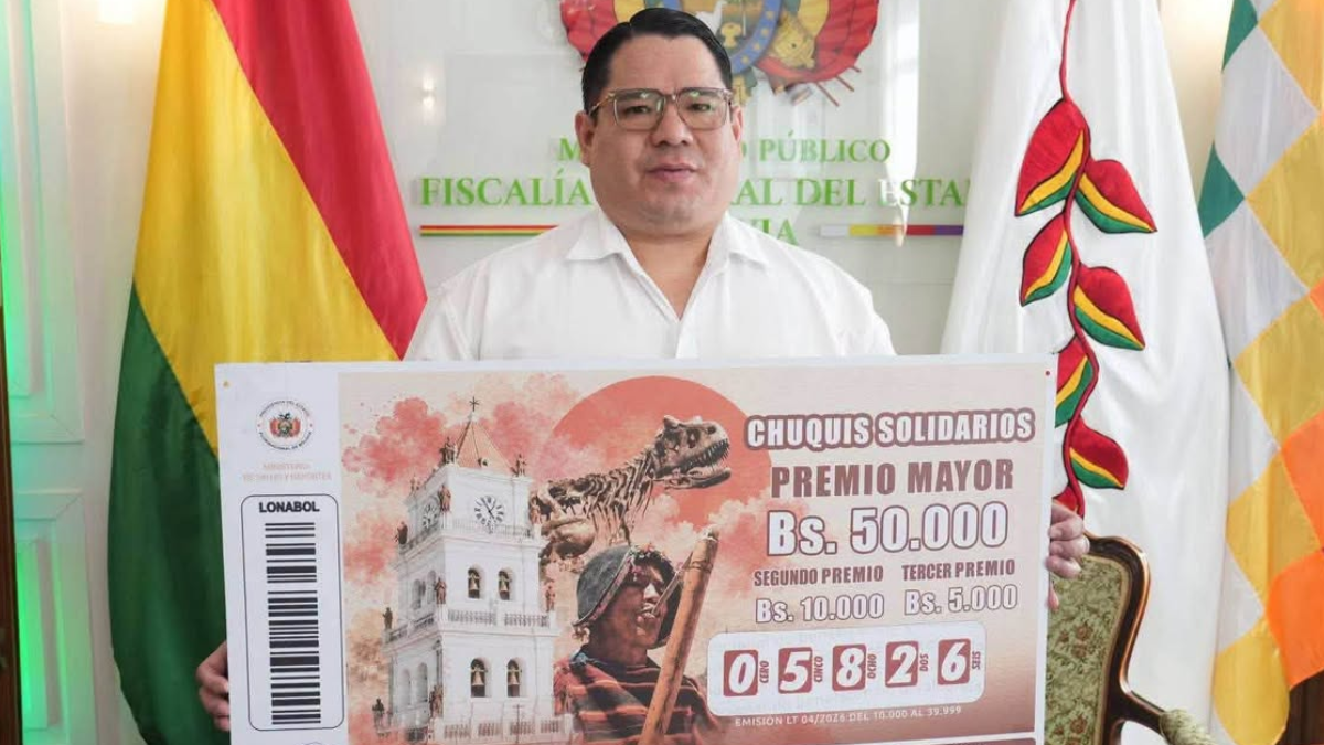 A loteria da Bolívia impulsiona um sorteio solidário em Chuquisaca
