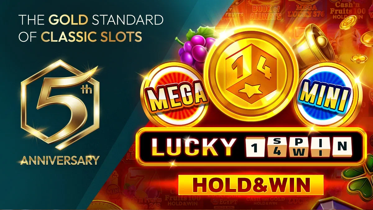 1spin4win: 5to Aniversario, ¡llega Lucky Hold and Win!