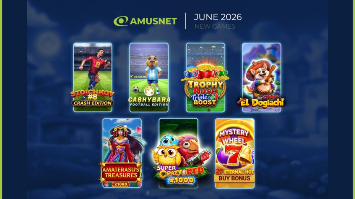Amusnet abre junio con tres tragamonedas futboleras y un crash game